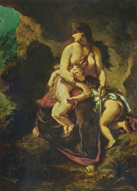 Eugène Delacroix: Medeia tötet ihre Kinder